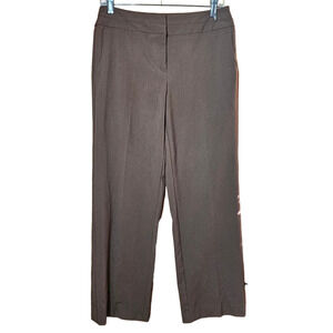 Brown Flat Front Dress Pants Size 6 Petite